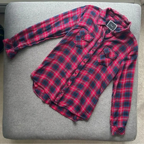 Rails Hunter Button Down Plaid Long Sleeve Shirt Medium - Picture 1 of 6